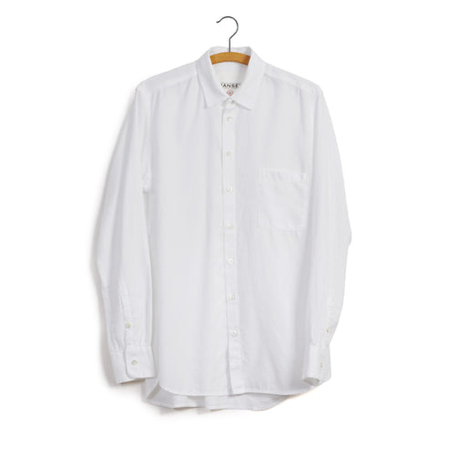 Henning Casual Classic Shirt - White by Hansen Garments