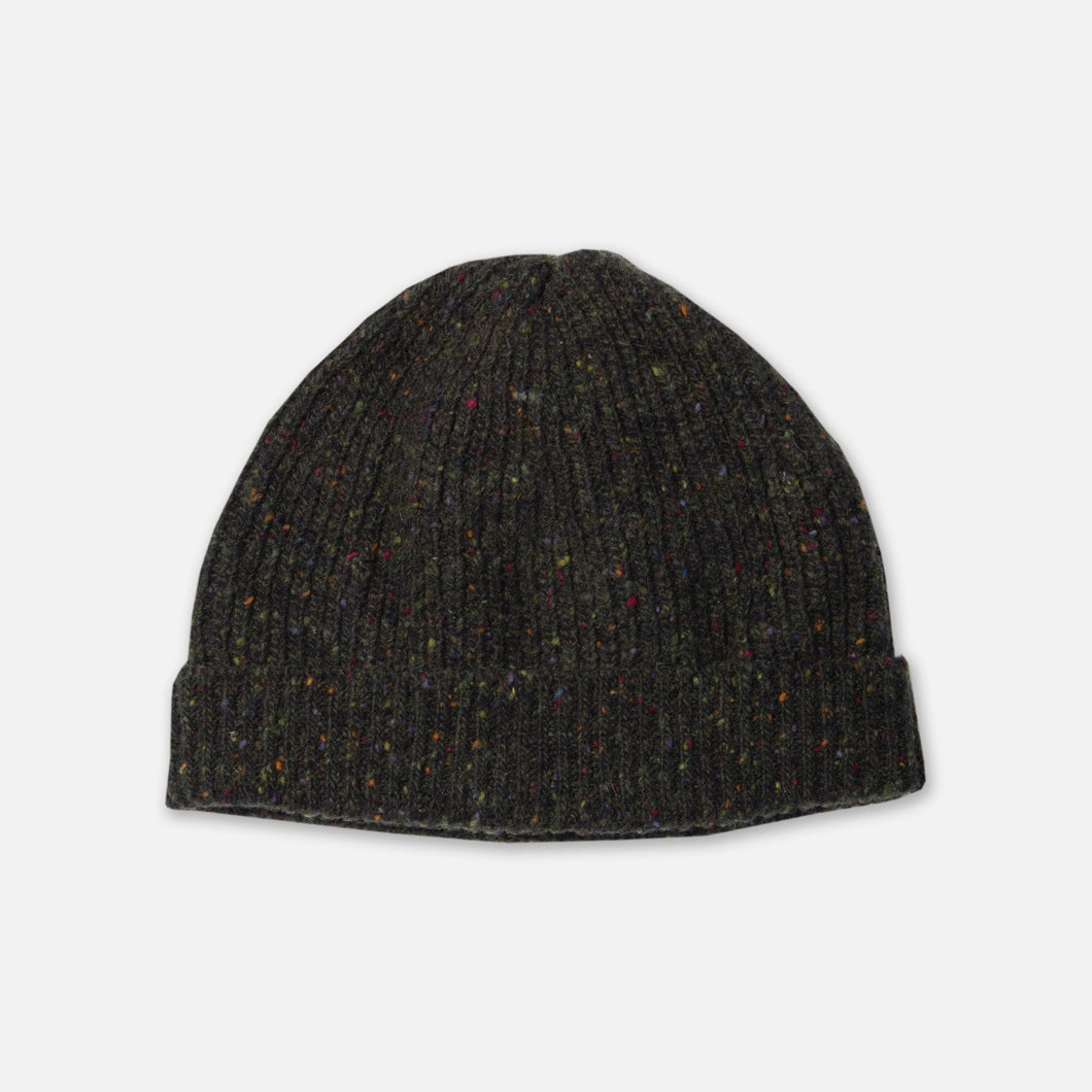 Donegal Ribbed Beanie - Dark Forest by Kestin Hare