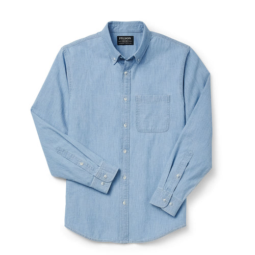Chambray Button Down Shirt - Light Indigo by Filson