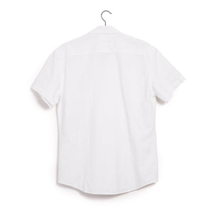 Jonny Short Sleeve Shirt - White Dobby by Hansen Garments